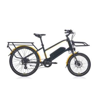 Carraro eLorry 2.1 Unisex Mini Velo 7-V HD Elektrikli Şehir Bisikleti - Mat Siyah-Sarı-Gri