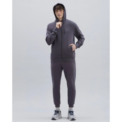 Skechers M New Basics Full Zip Hoodie S212267-003 - Erkek Gri Fermuarlı Eşofman Üstü - Gri
