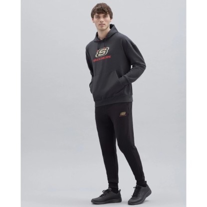 Skechers M Lw Two Yarn Loose Hoodie S221006-001 - Erkek Siyah Sweatshirt - Siyah