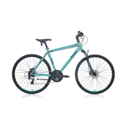 Bianchi Touring 713 24-V HD Trekking Şehir Bisikleti - Mat Turkuaz-Siyah-Krom
