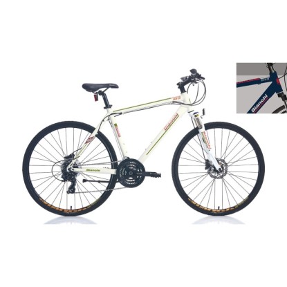 Bianchi Touring 513 21-V HD Trekking Şehir Bisikleti - Mat Derin Mavi-Koyu Kırmızı-Krom