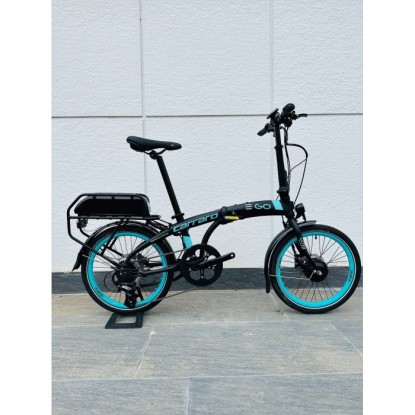 Carraro eGo 2.1 285H 8-V HD Elektrikli Katlanır Bisiklet - Mat Siyah-Turkuaz-Gri