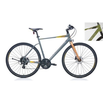 Carraro Sportive 324 24-V HD Trekking Şehir Bisikleti - Mat Haki-Yeşil-Siyah-Gri