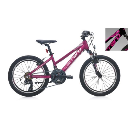 Carraro Force 201 21-V VB Çocuk Dağ Bisikleti - Mat Siyah-Fuşya-Beyaz