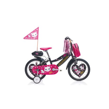 Carraro Moggy 16 1-V VB Çocuk Bisikleti - Siyah-Altın-Pembe