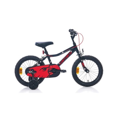 Carraro Red Eagle 16 1-V VB Çocuk Bisikleti - Mat Siyah-Kırmızı-Gümüş
