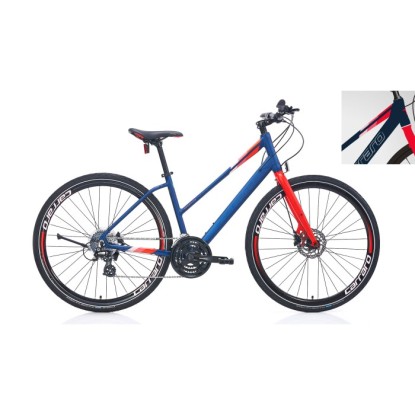 Carraro Sportive 325 24-V HD Trekking Şehir Bisikleti - Mat Lacivert-Nar-Çiçeği