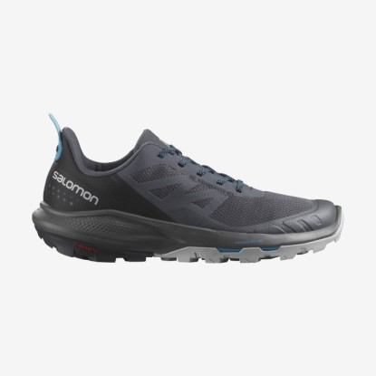 Salomon Outpulse Ebony/Black/Algiers Blue Erkek Outdoor Ayakkabısı - L47152100 - Siyah-Gri