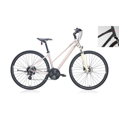 Carraro Sportive 226 24-V HD Trekking Şehir Bisikleti - Mat Antrasit-Siyah-Fuşya