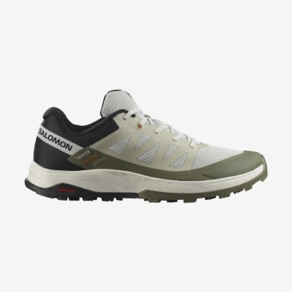 Salomon Outrise Moss Gray/Deep Lichen Green/Sugar Almond Erkek Outdoor Ayakkabı - L47143300 - Bej-Yeşil