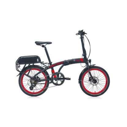 Carraro eGo 2.1 285H 8-V HD Elektrikli Katlanır Bisiklet - Mat Siyah-Kırmızı-Gri