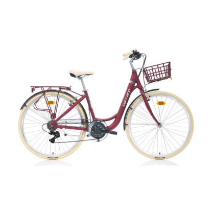 Carraro Juliet 28 21-V VB Şehir Bisikleti - Mat Kırmızı-Krom-Krem
