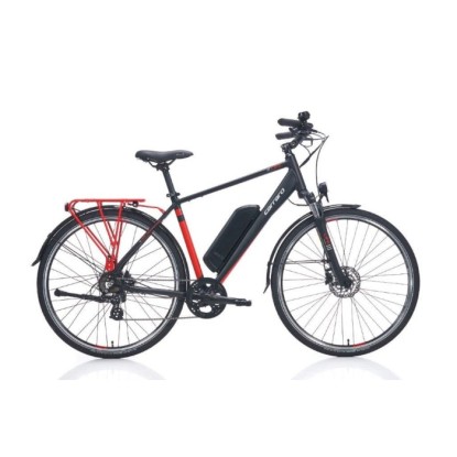 Carraro eLife 7-V HD Elektrikli Şehir Bisikleti - Mat Siyah-Kırmızı-Gümüş