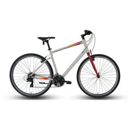 Carraro Sportive 321 21-V VB Trekking Şehir Bisikleti - Mat Gri-Kırmızı-Turuncu