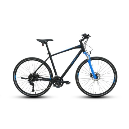 Carraro Sportive 227 27-V HD Trekking Şehir Bisikleti - Mat Siyah-Mavi-Gümüş