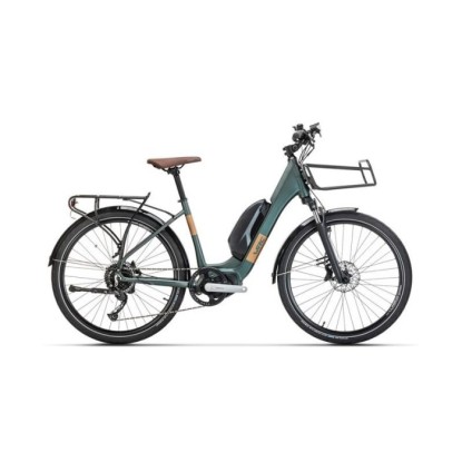 WRC Lower Cargo Unisex E5000 630Wh 9-V HD Elektrikli Kargo Bisikleti - Mat Yeşil-Bakır