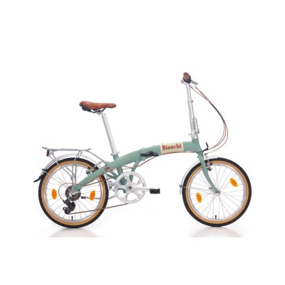 Bianchi New Vintage Folding 7-V VB Katlanır Bisiklet - Celeste