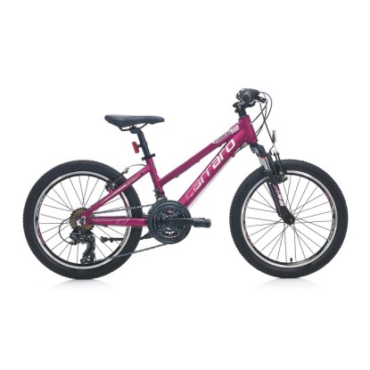 Carraro Force 201 21-V VB Çocuk Dağ Bisikleti - Mat Mürdüm-Pembe