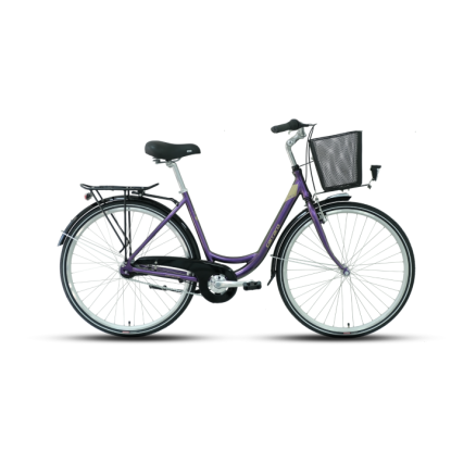 Carraro Tiffany 7.0 Nex-7 Kontra Fren Şehir Bisikleti - Yeşil-Mor-Hardal-Bukalemun