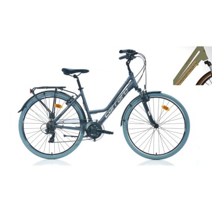 Carraro Elite 705 21-V VB Şehir Bisikleti - Mat Metalik-Açık Yeşil-Kahverengi-Bakır