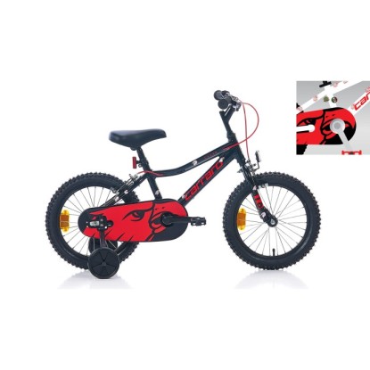 Carraro Red Eagle 16 1-V VB Çocuk Bisikleti - Kırmızı-Siyah-Gümüş