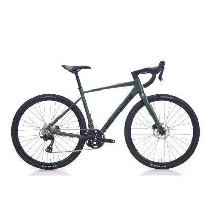 Bianchi Nirone 7 Disc 24-V HD Gravel Bisiklet - Koyu Parlak Grafit-Mat Askeri Yeşil