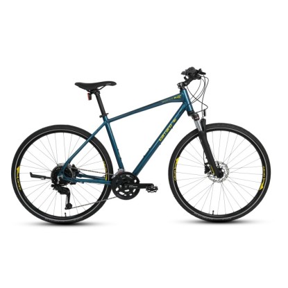 Carraro Sportive 227C 18-V HD Trekking Şehir Bisikleti - Satin Mavi-Sarı-Siyah