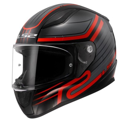 LS2 Rapid 2 Circuit Kapalı Kask - Siyah-Kırmızı