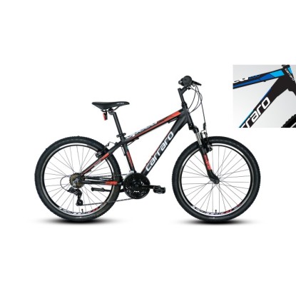 Carraro Speed 240 21-V VB Çocuk Dağ Bisikleti - Mat Siyah-Mavi-Koyu Mavi