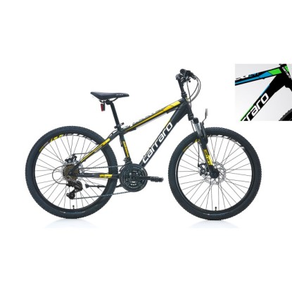 Carraro Speed 241 21-V MD Çocuk Dağ Bisikleti - Mat Siyah-Yeşil-Mavi