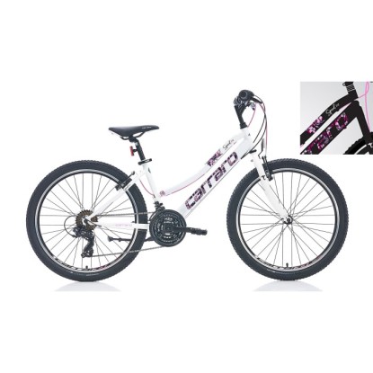 Carraro Speed 242 21-V VB Çocuk Dağ Bisikleti - Mat Siyah-Pembe-Beyaz