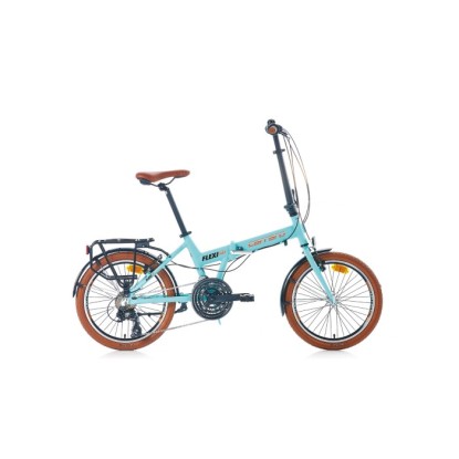 Carraro Flexi 121 21-V VB Katlanır Bisiklet - Mat Turkuaz-Siyah-Bakır
