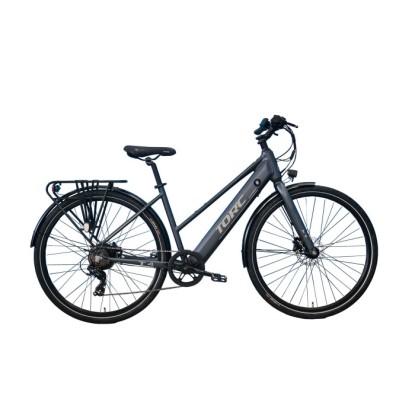 Torc T 4 W 7-V HD Elektrikli Bayan Şehir Bisikleti - Füme-Gri